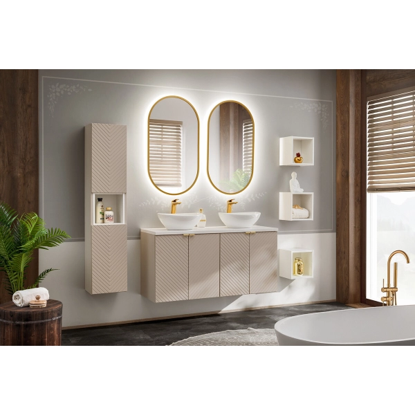 Szafka pod umywalkę 60cm 2 szuflady Kaszmirowy Mat VIVA CASHMERE 82-60-2S, Comad